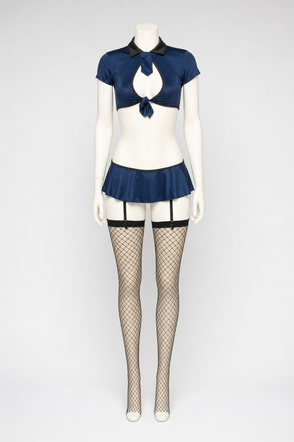 Police-Style Costume: Top, Skirt, and Cap