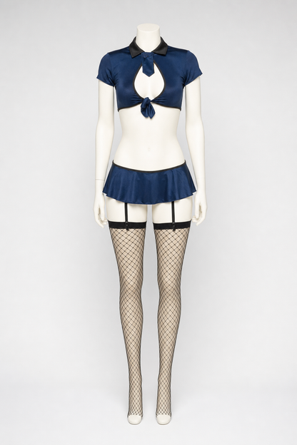 Police-Style Costume: Top, Skirt, and Cap