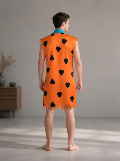 Orange Caveman Costume with Ragged Edge