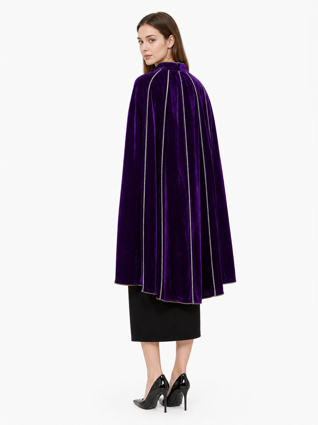 Purple Carnival Cloak with Hood