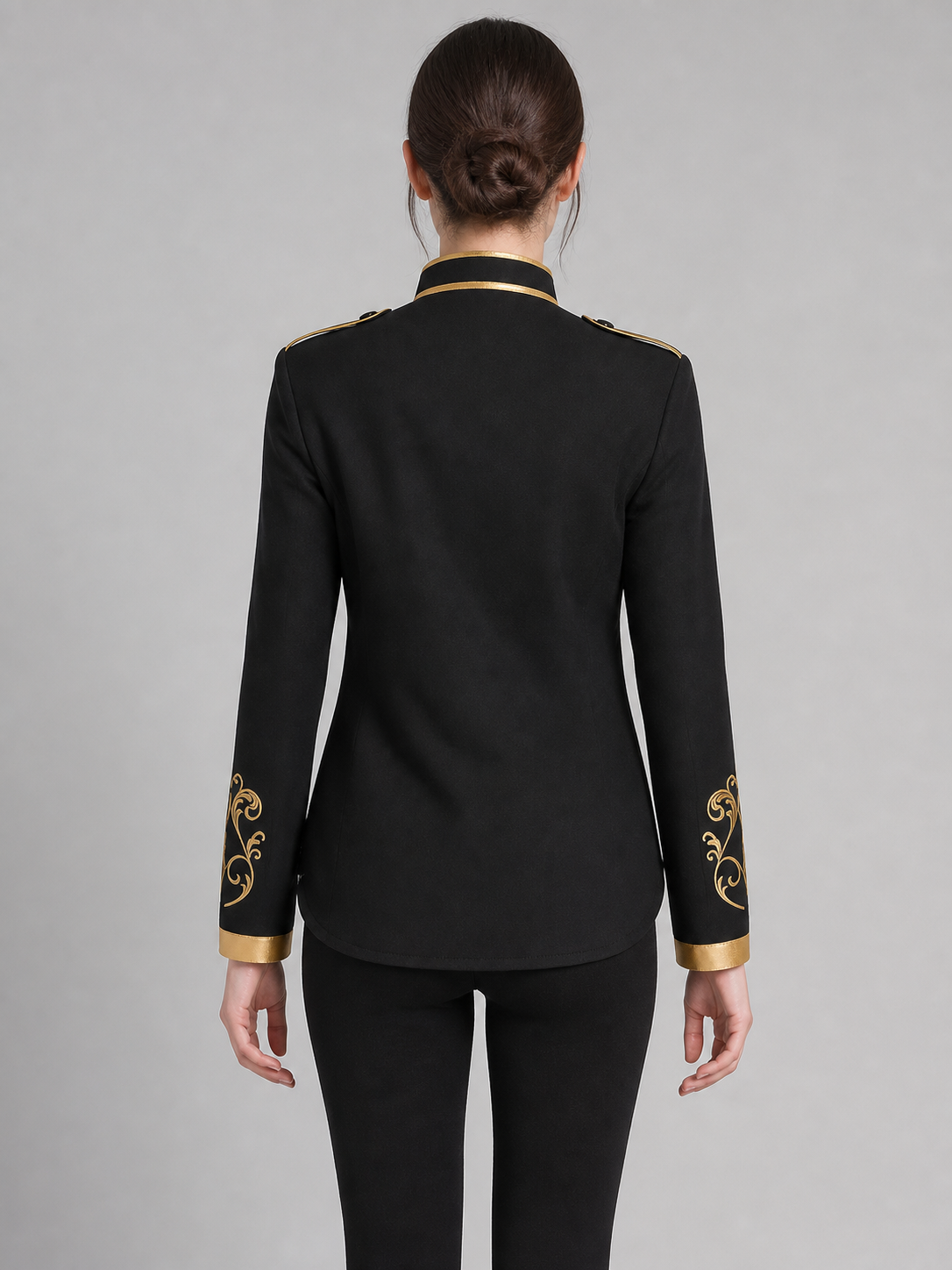 Cosplay Costume Jacket with Gold Embroidery