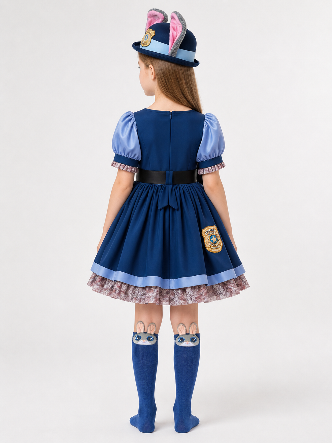 Halloween Police Rabbit Costume back view