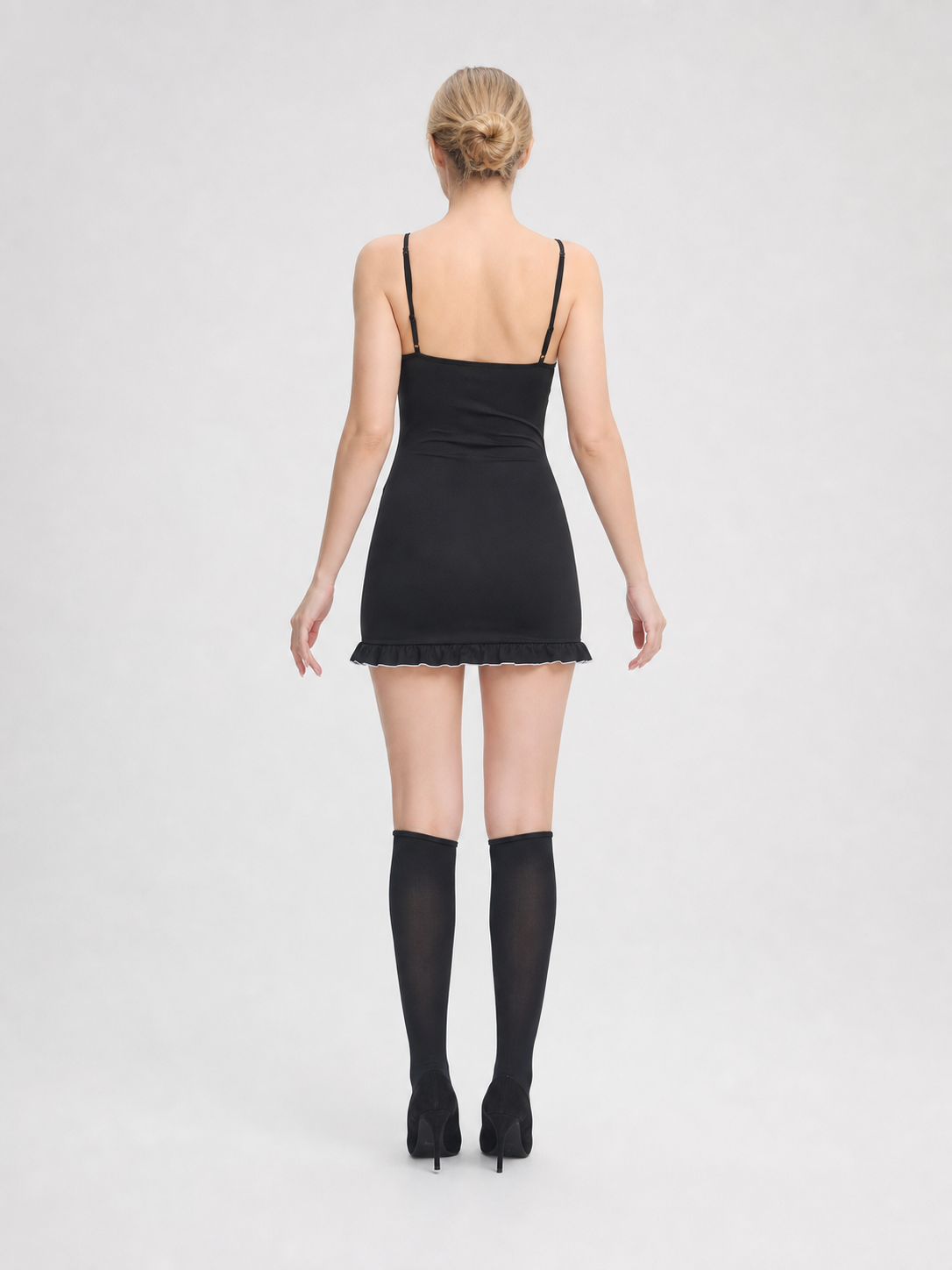 Medical Uniform: Black Dress with White Trim