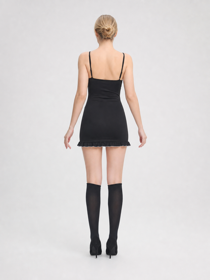 Medical Uniform: Black Dress with White Trim