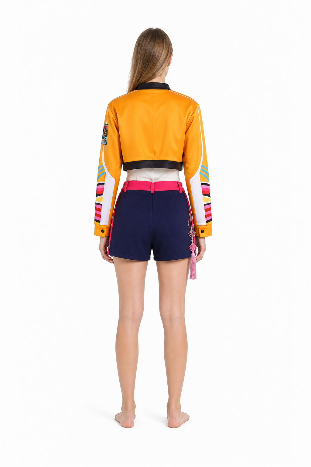 Rumi Kids Cosplay Costume with Jacket and Shorts back view