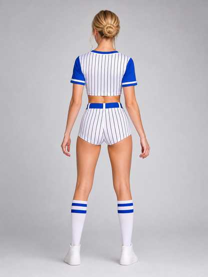 Blue Baseball-Style Uniform Costume
