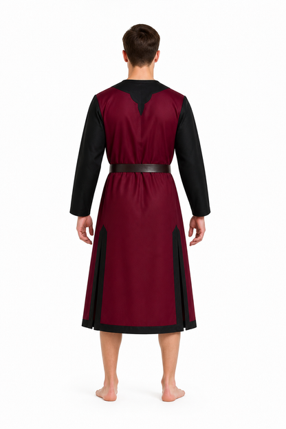 Red and Black Halloween Carnival Cloak with Belt