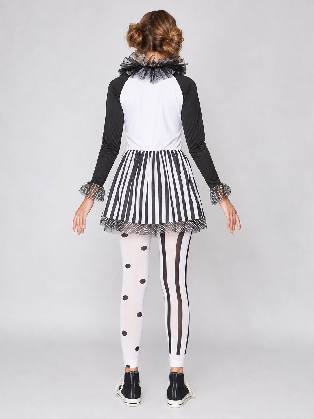Halloween Clown Costume, Black-and-White Dress