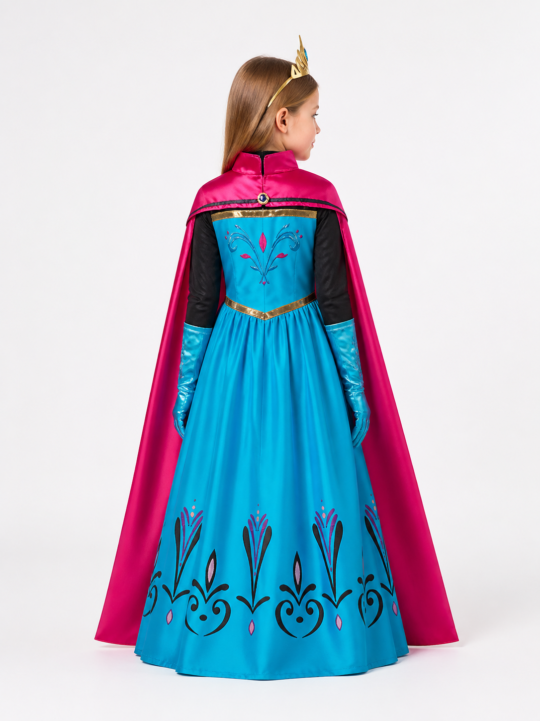 Blue Princess Costume with Pink Cape