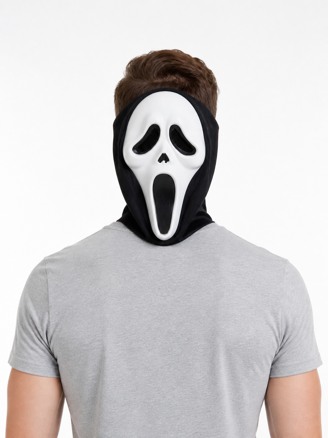 Halloween Masquerade Mask with Black Mesh back view 2