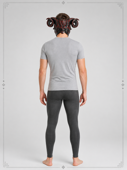 Demon Horn Carnival Mask for Halloween and Cosplay back view