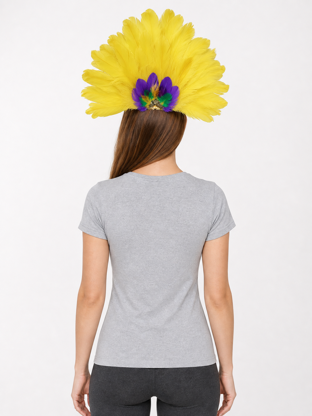 Carnival feather headdress with mask