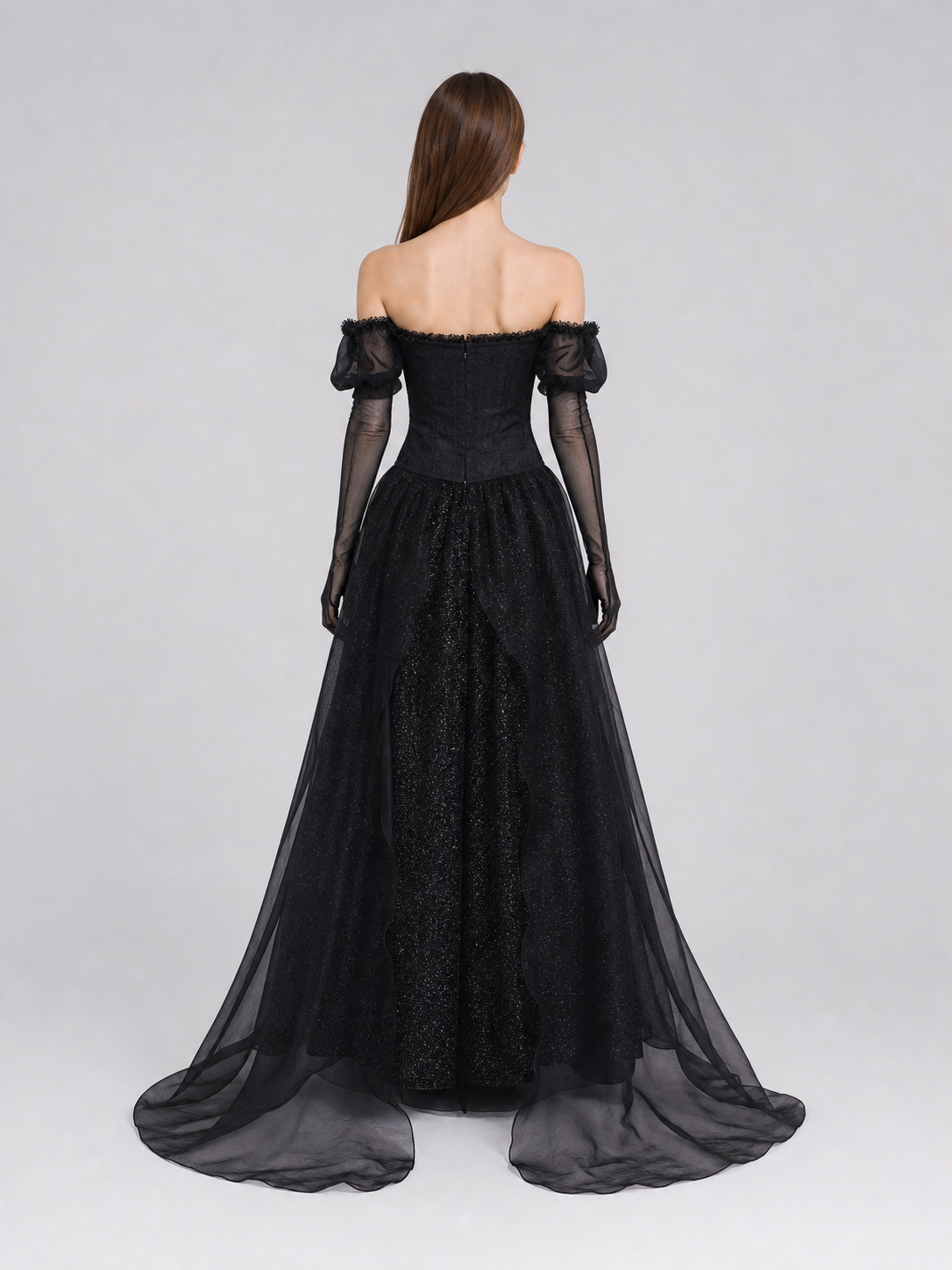 Gothic Black Cosplay Dress with Belt