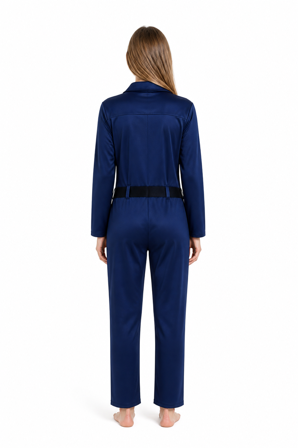 Leopard Police Officer Jumpsuit Costume for Cosplay back view
