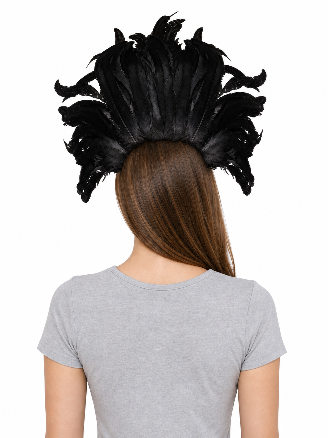 Feather and Bead Headpiece for Masquerade