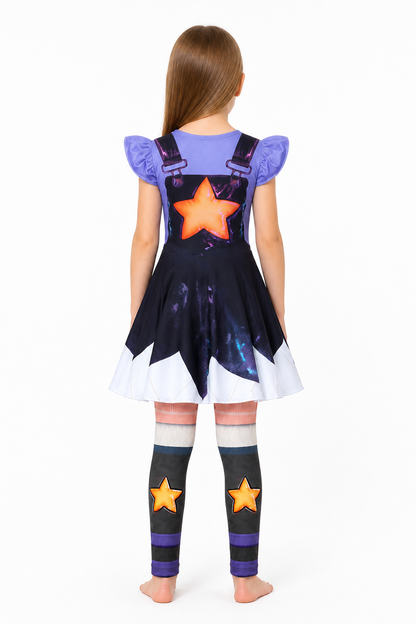 Poppy Playtime Princess Dress with Leggings, 110–160 cm back view