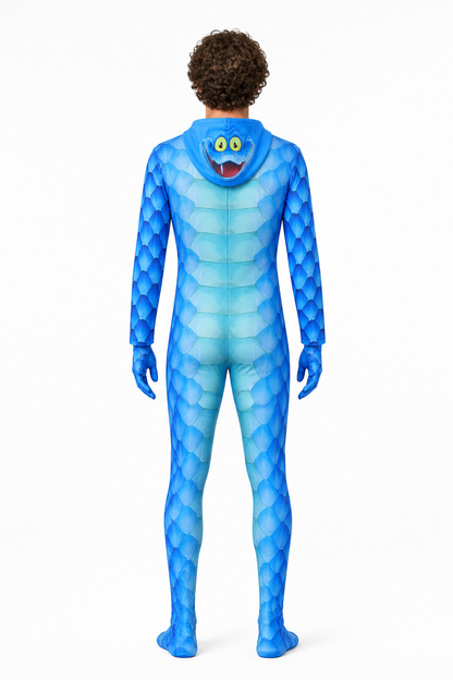 Monster Cosplay Costume, Jumpsuit with Gloves back view