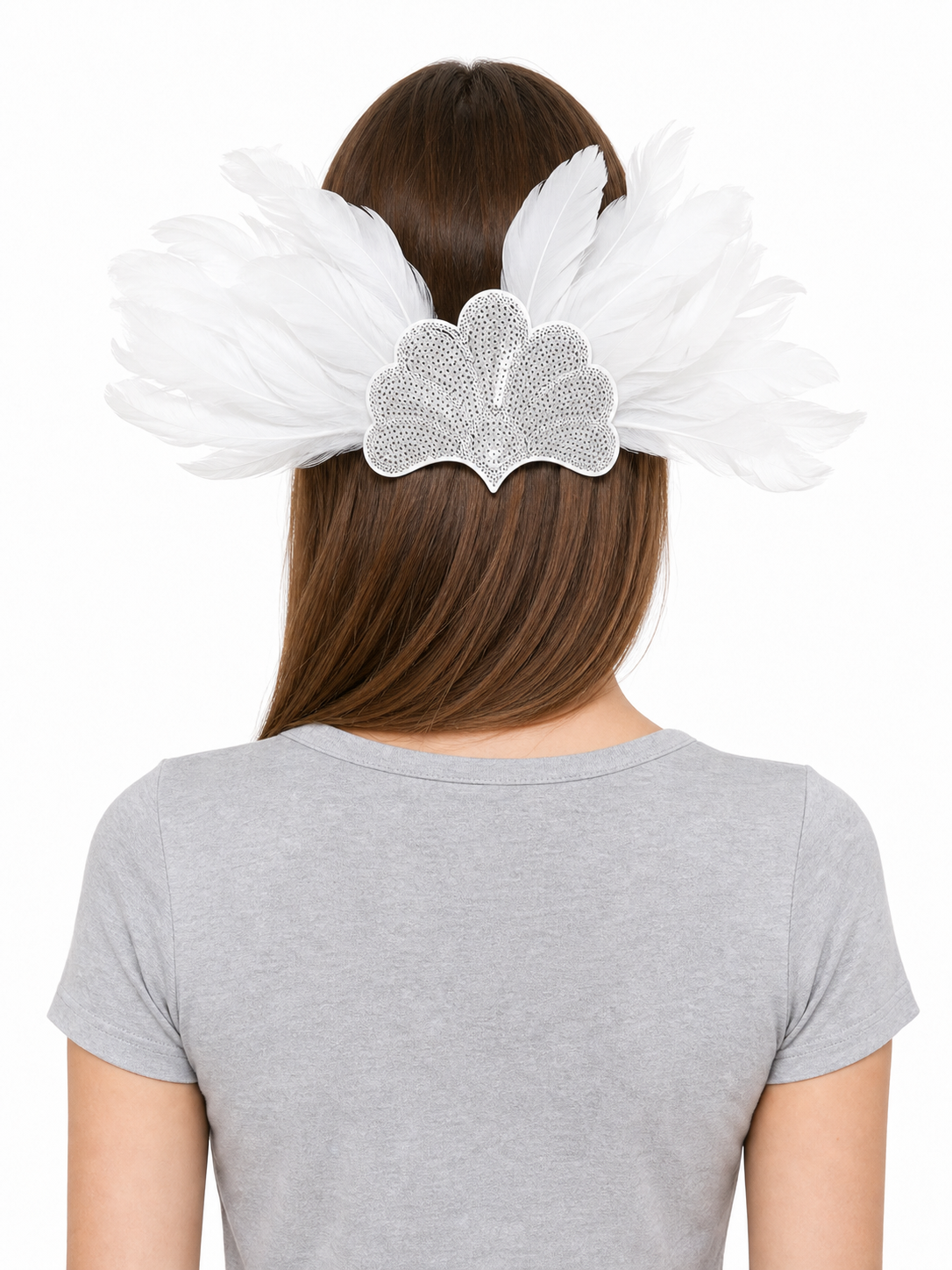 Carnival Headdress with White Feathers