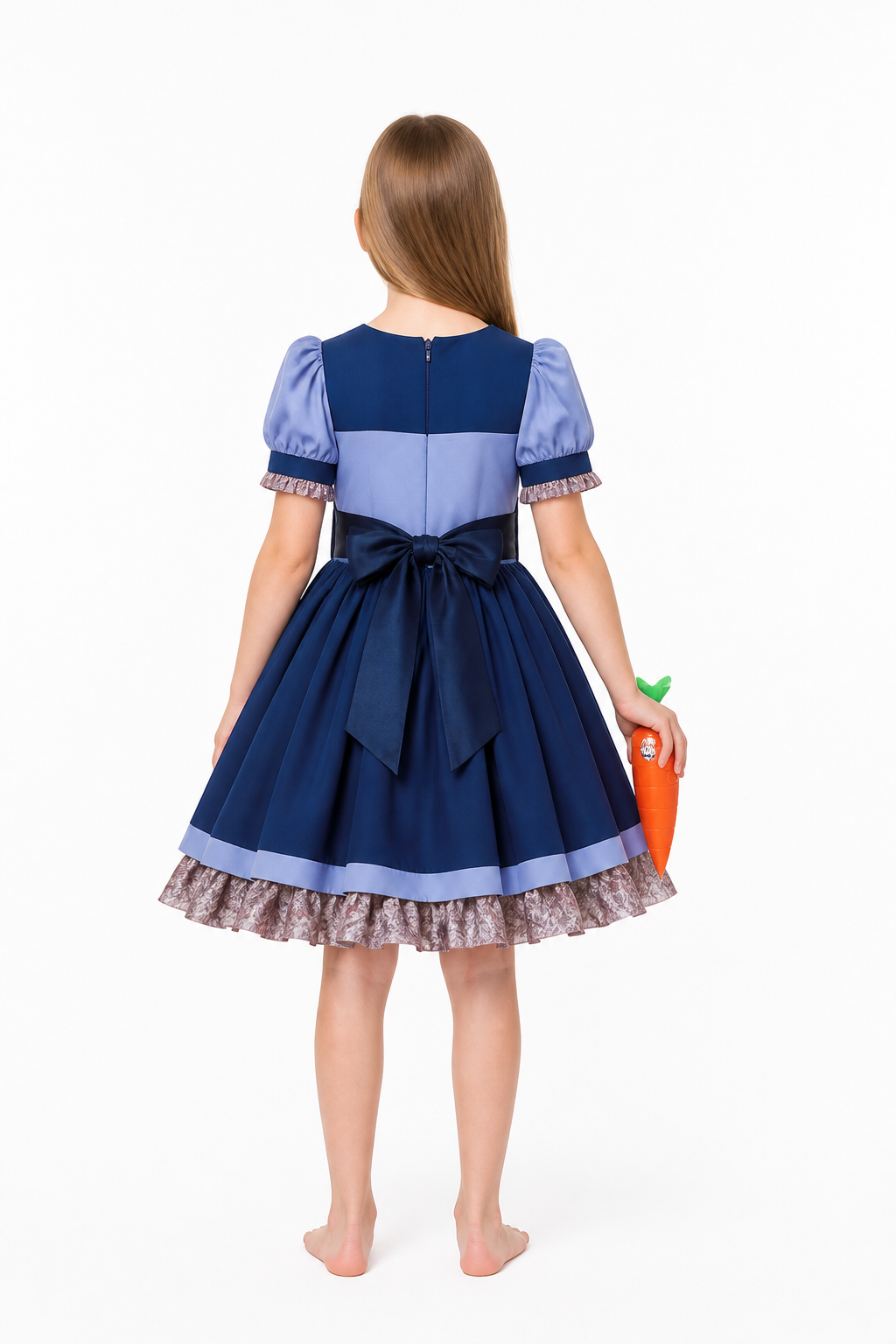 Judy Hopps Kids' Police Costume with Carrot back view