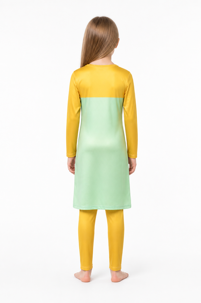 Maggie Simpson Family Cosplay Jumpsuit, Yellow-Green back view
