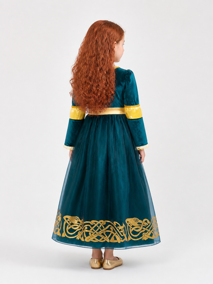 Halloween Princess Costume with Wig back view