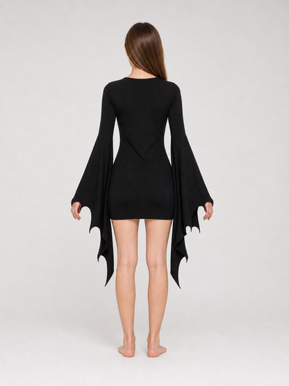 Gothic Dress with Sleeves and Lacing for Cosplay