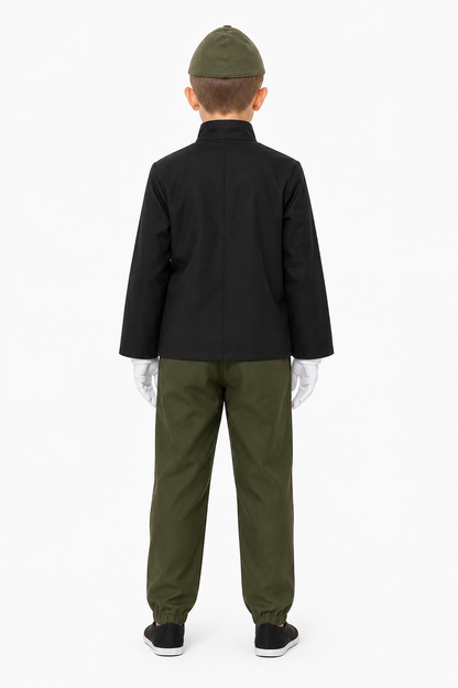 Japanese Soldier Costume with Hat for Stage back view