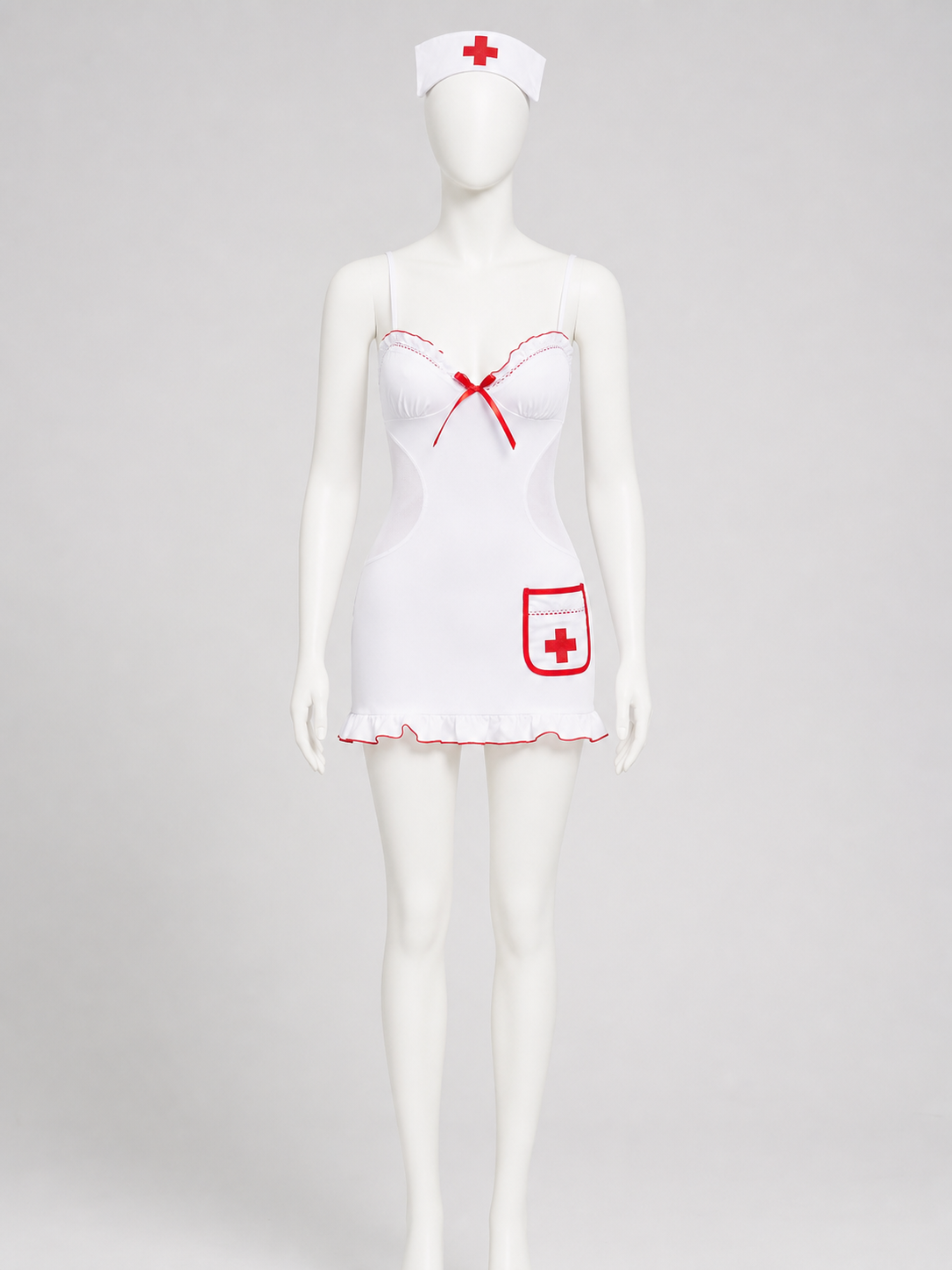Erotic Nurse Costume for a Role-Play Look back view