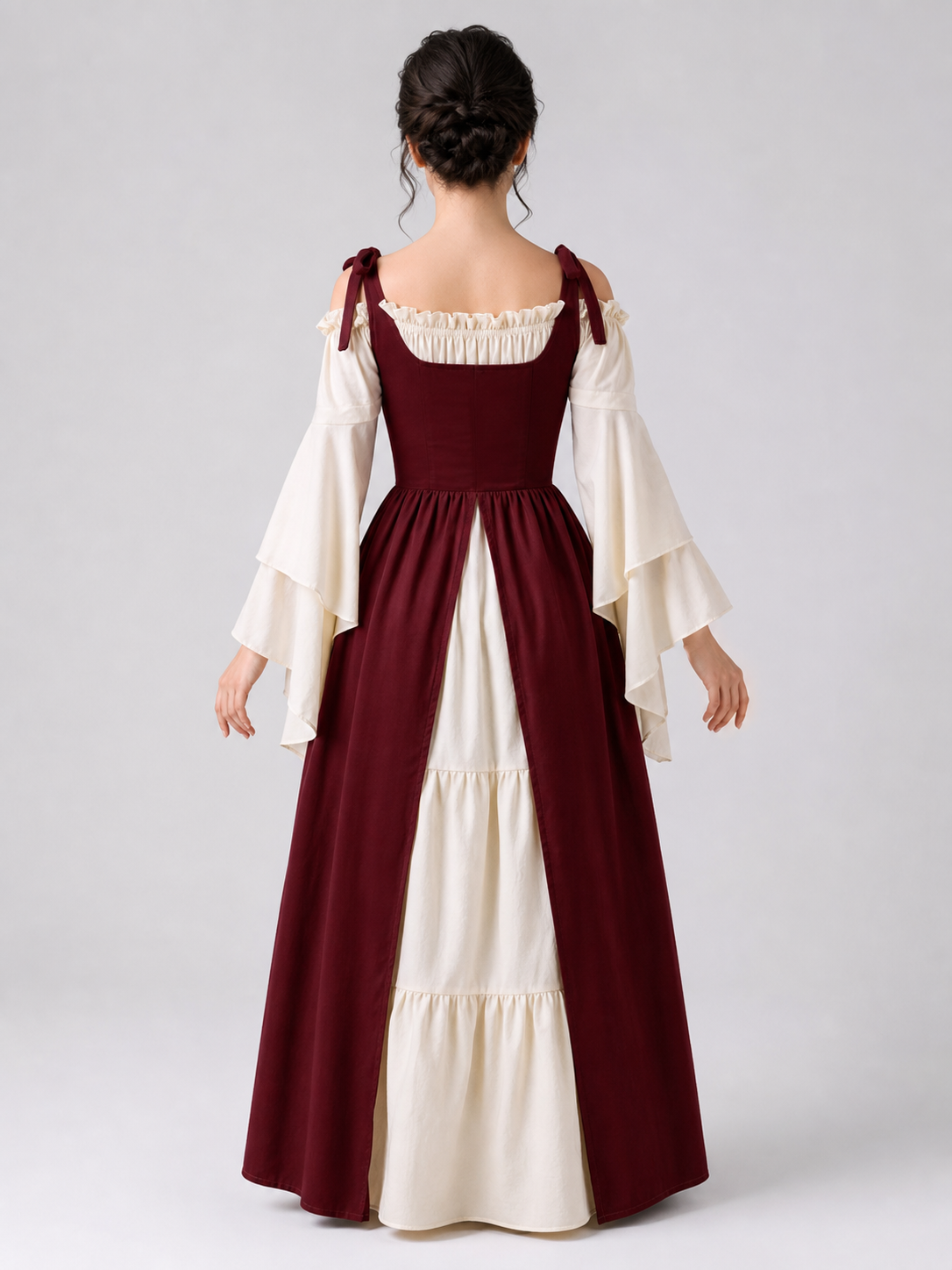 Renaissance-Style Costume Dress with Lacing back view 2