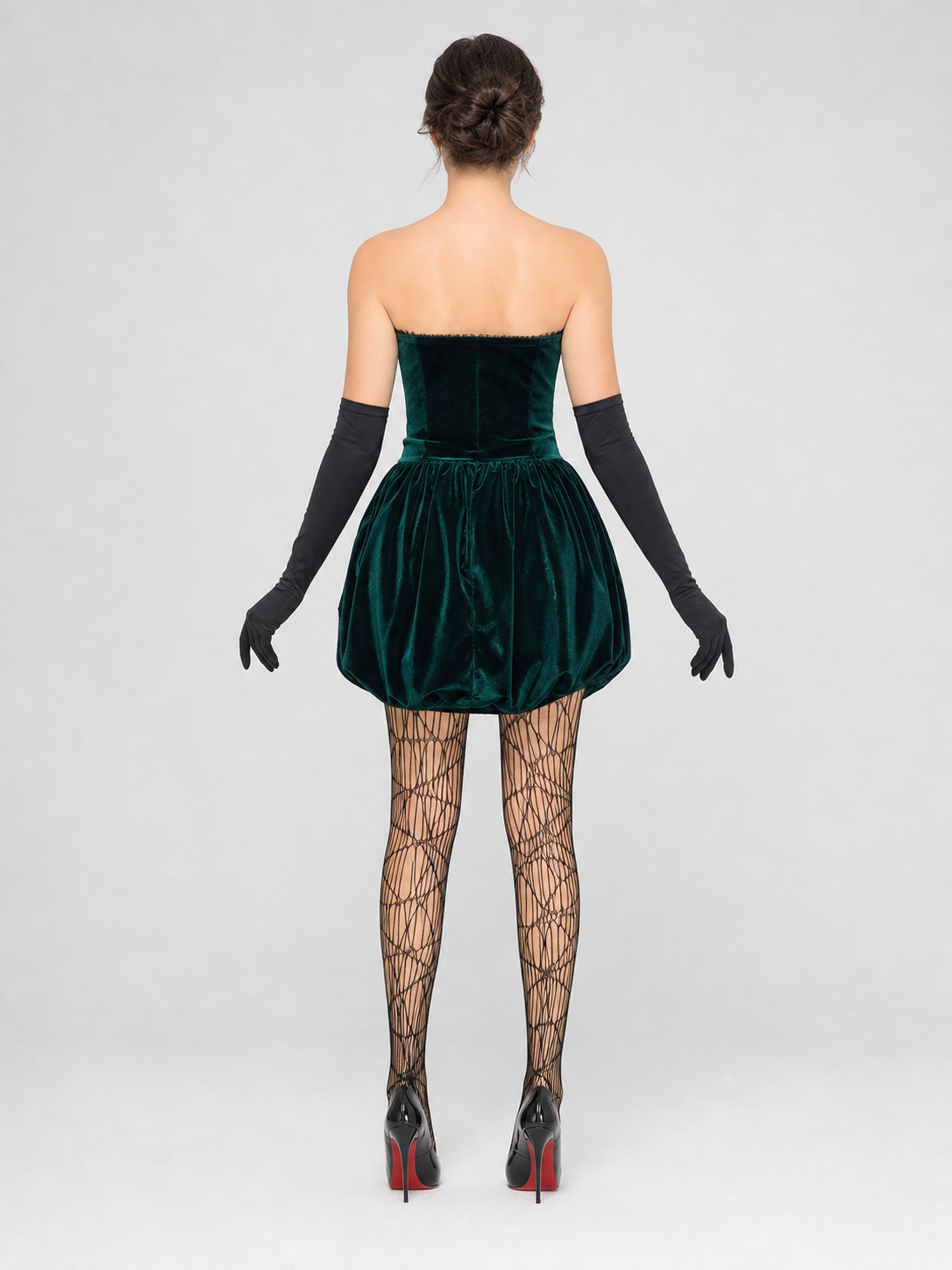 Gothic-Style Stage Costume for Halloween back view