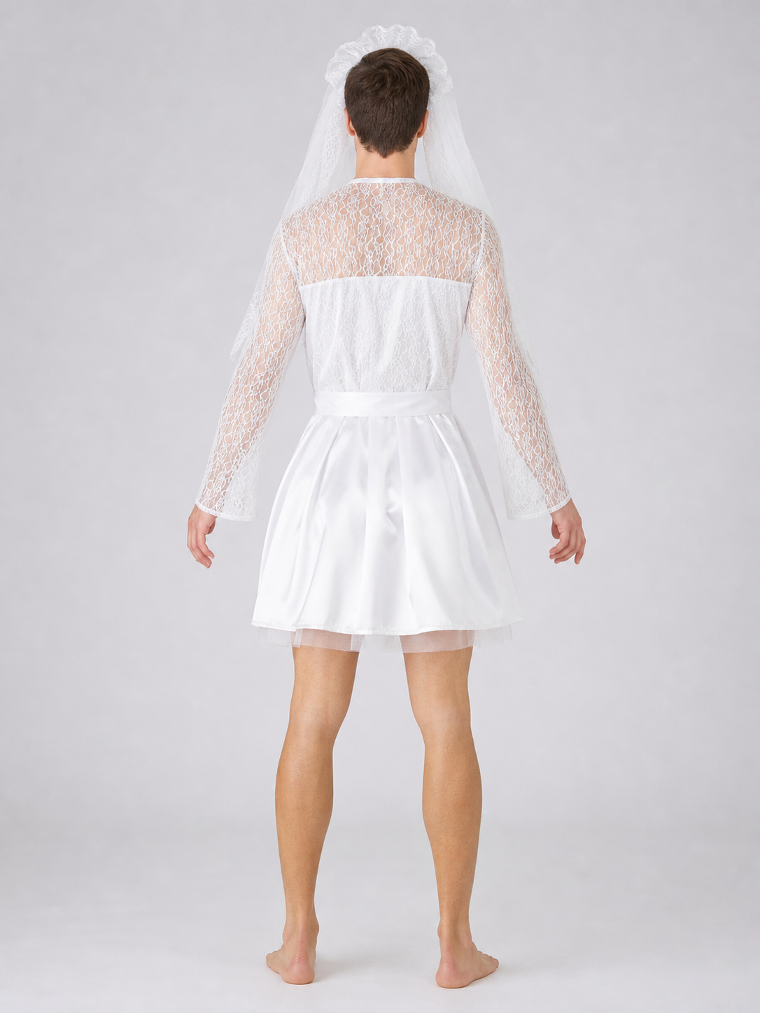 Wedding costume dress with veil for a celebration