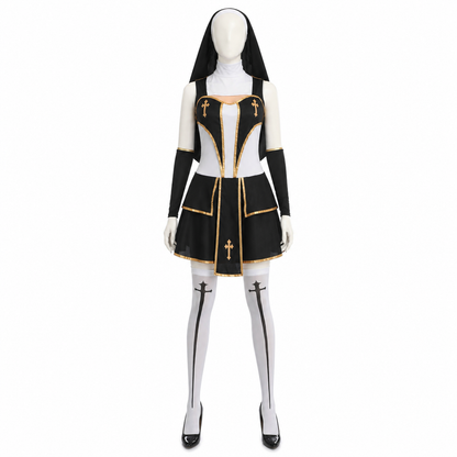 Religious Halloween Costume with a Cross back view