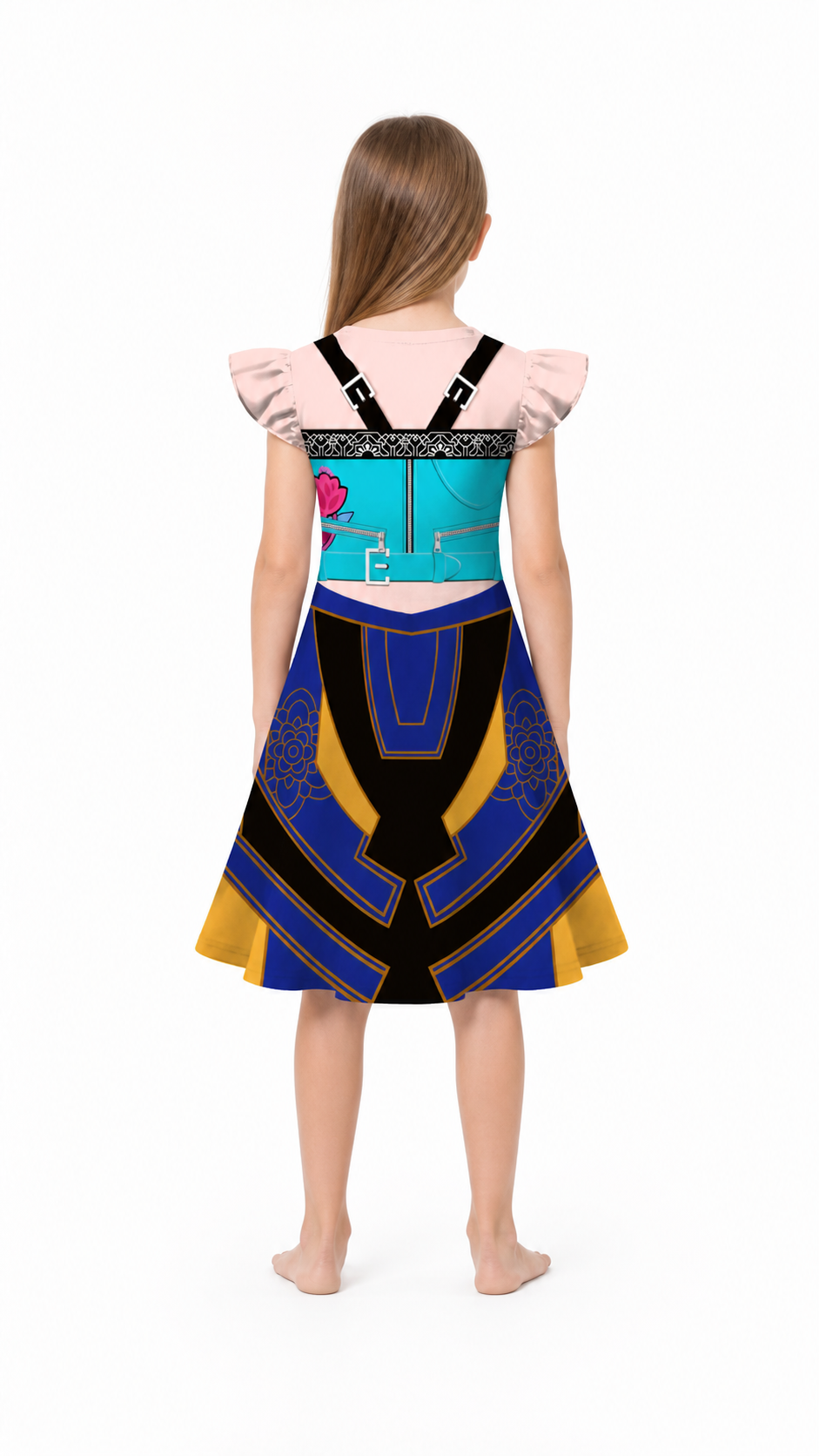 Children’s Dress with Puffy Sleeves and Sequins