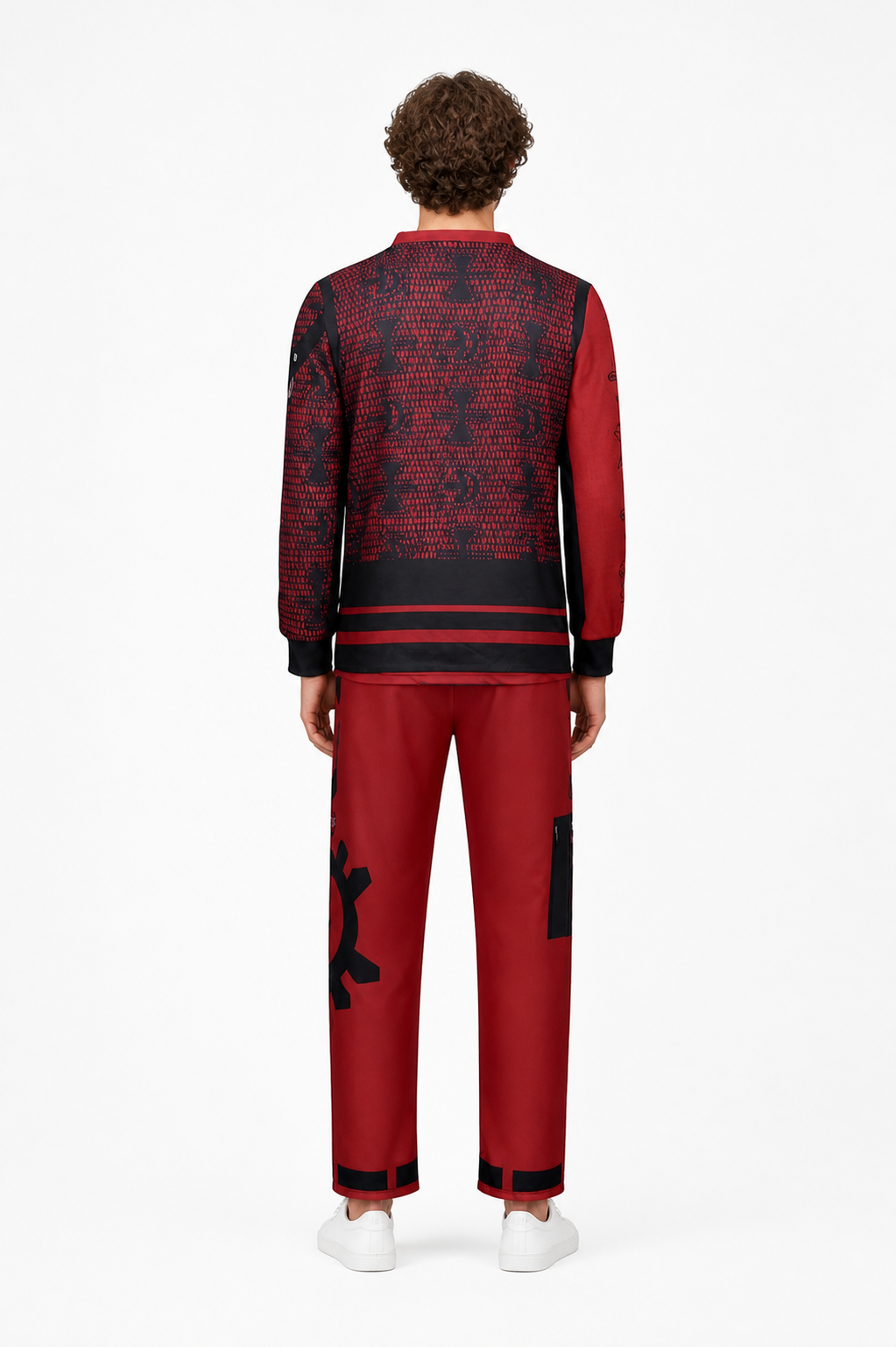 Children's Victor Costume, Red and Black, for Halloween back view