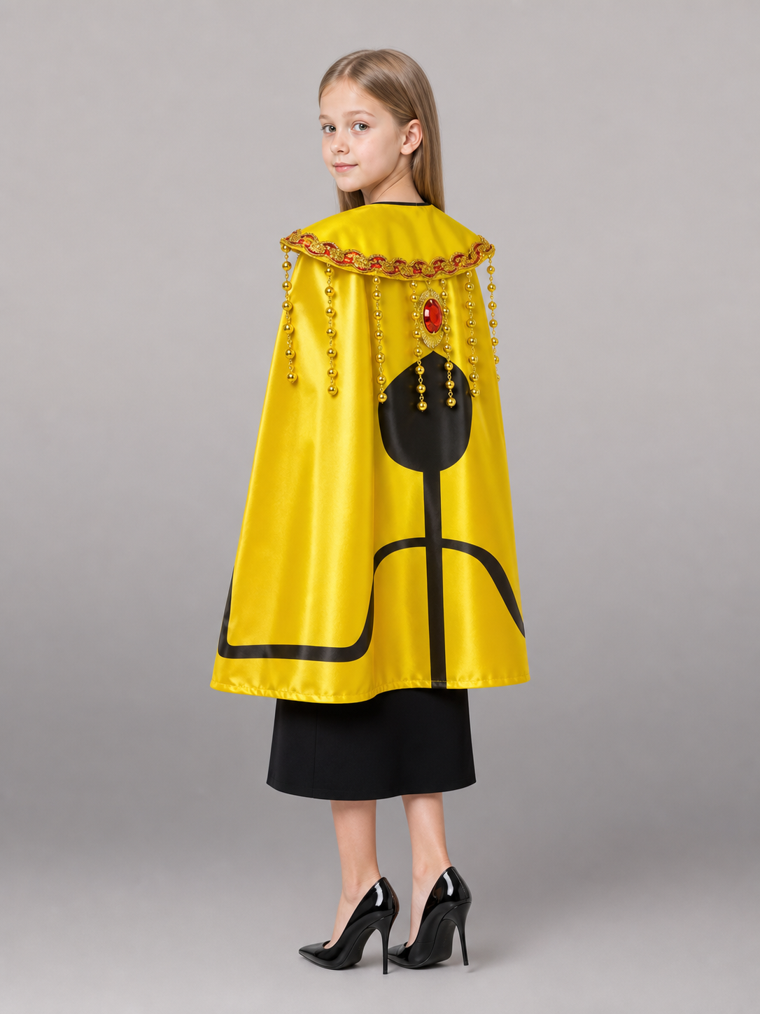 Yellow Costume Cape with Dragon Hat