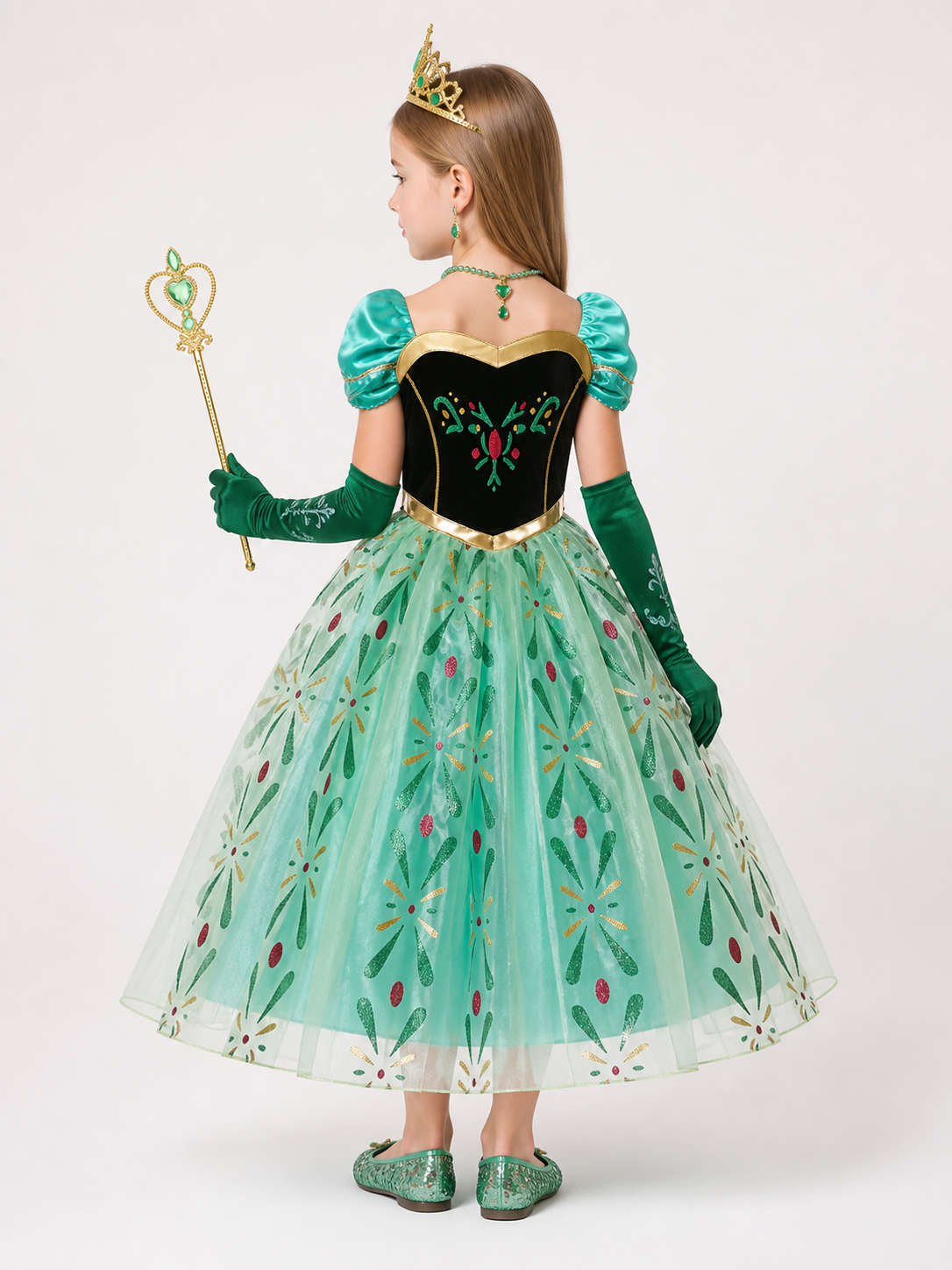 Princess Costume with Accessories for Halloween back view