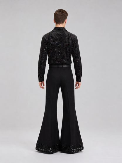 Retro 1970s Disco Costume with Shirt and Pants