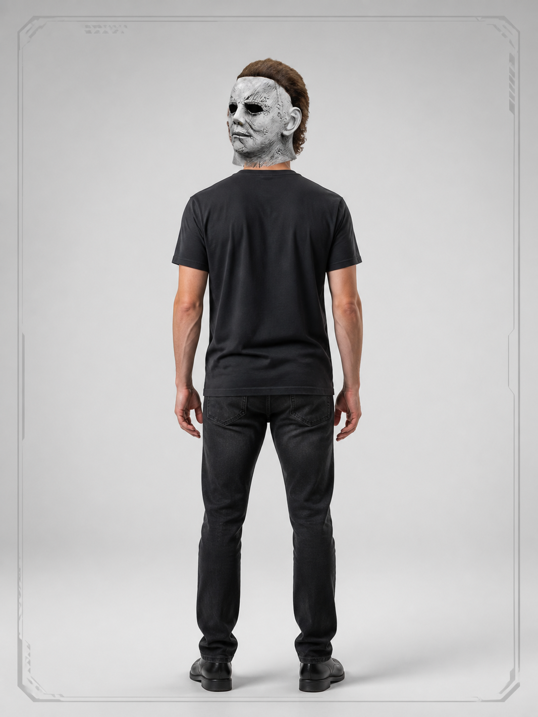 Full-Face and Neck Halloween Mask with Scars