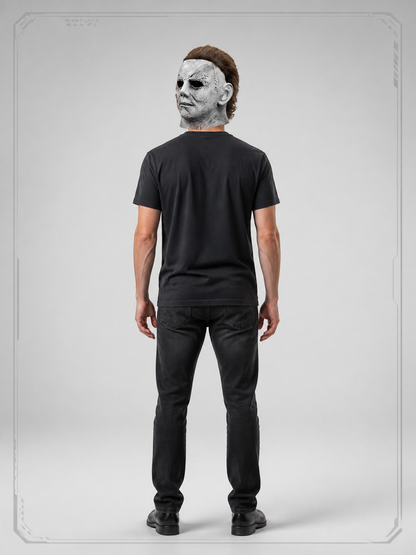 Full-Face and Neck Halloween Mask with Scars