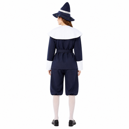 Cosplay Costume with Pointed Hat back view