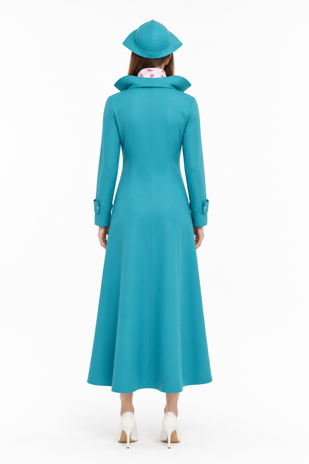 Long Coat with a Wide Lapel for Cosplay back view
