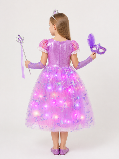 Light-Up Princess Costume for Halloween back view