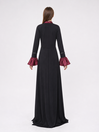 Gothic Vampire Costume with Top Hat for Halloween