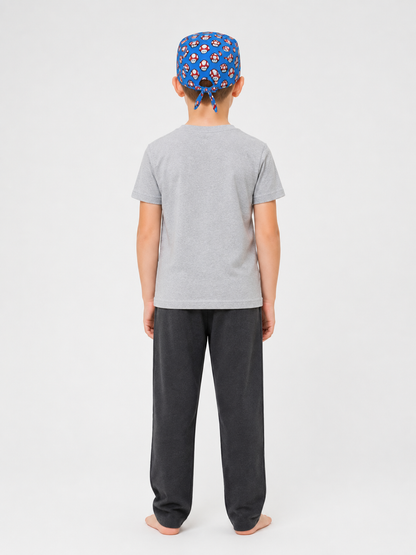 Halloween Carnival Head Covering with Mushroom Design back view