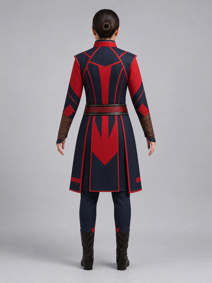 Marvel Scarlet Witch Cosplay Costume, Red and Blue