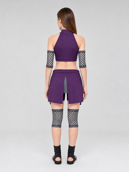 Yamanaka Ino Cosplay Costume: Top, Shorts, and Accessories