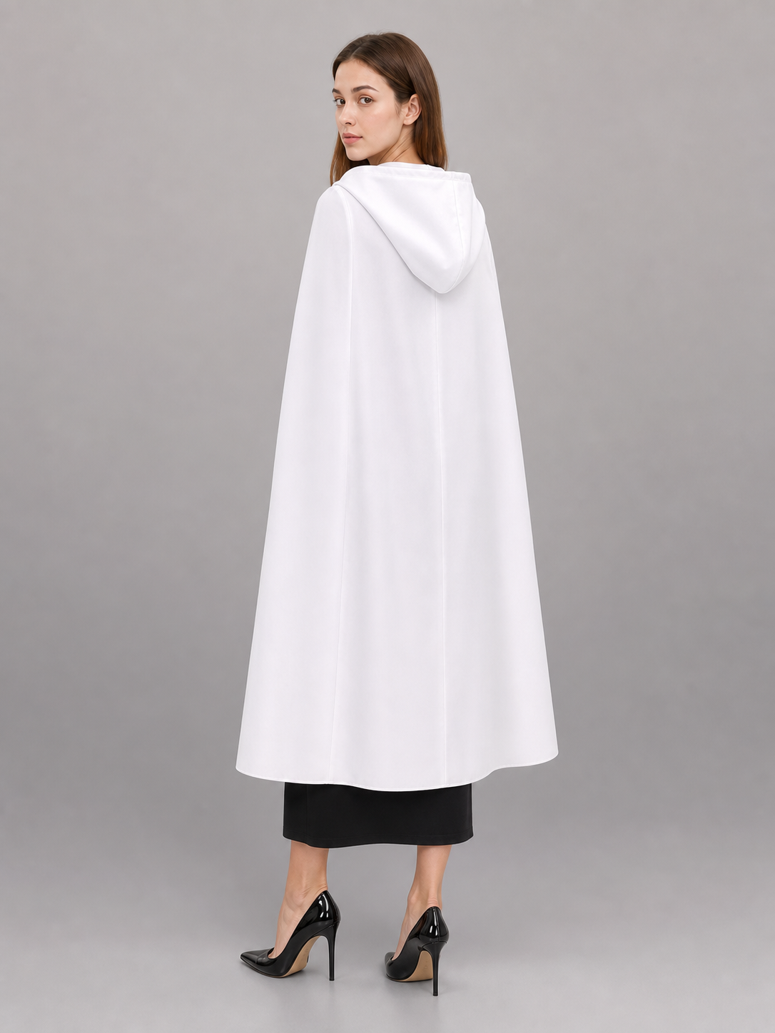 White Hooded Carnival Cloak for Cosplay