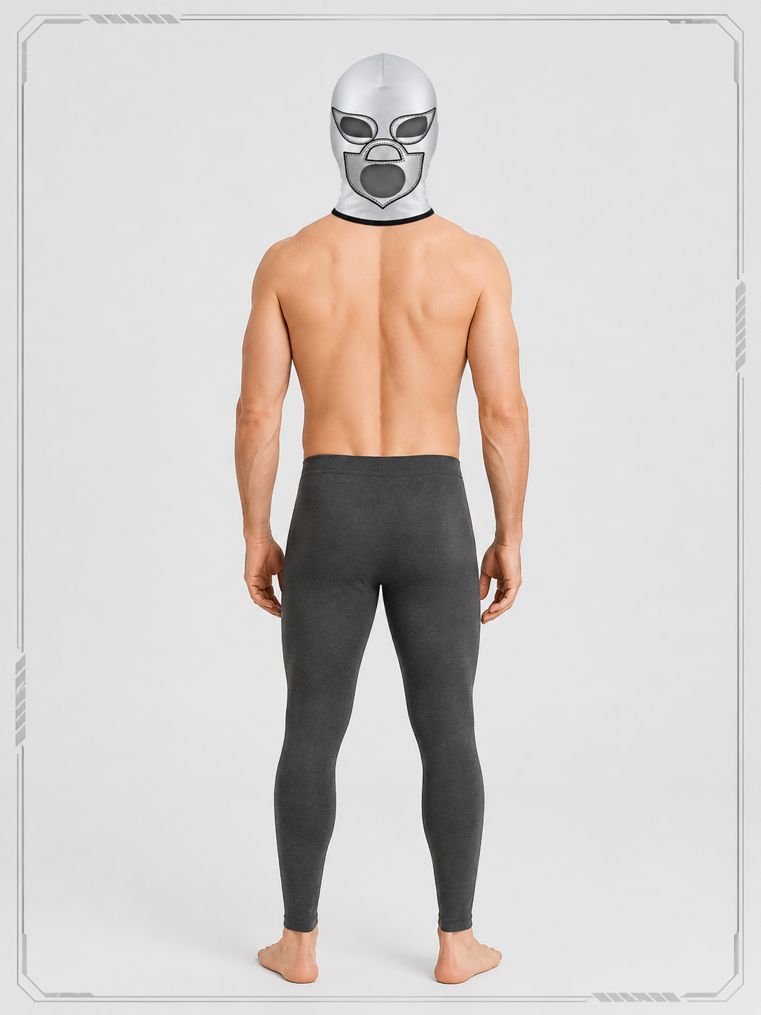 Black and White Carnival Mask for Halloween and Cosplay back view
