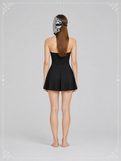 Black and Silver Carnival Mask for Halloween and Cosplay
