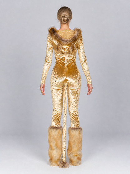 Fox Hooded Jumpsuit Costume for Cosplay